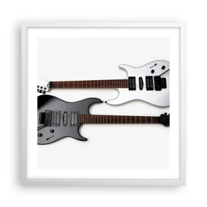 Poster in cornice bianca - Armonia delle forme - 50x50 cm