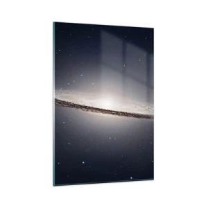 Quadro su vetro - Una galassia a spirale sullo sfondo dello spazio stellato - 80x120cm - Tanto tempo fa in una lontana galassia... - Decorazione murale moderna per soggiorno e camera da letto ARTTOR