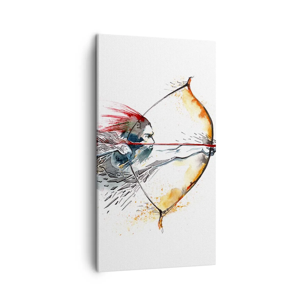 Quadro su tela - Stampe su Tela - Mitico guerriero con arco infuocato - 45x80 cm