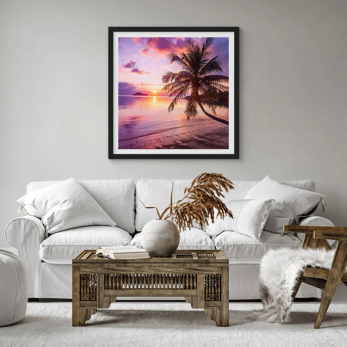 Poster in cornice nera - Beatitudine a perdita d'occhio - 40x40 cm