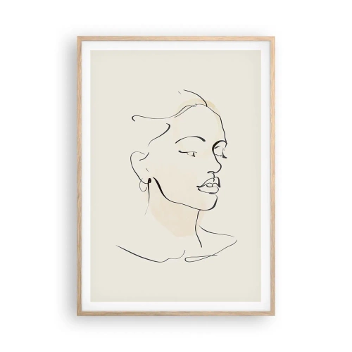 Poster in cornice rovere chiaro - Linea sicura - 70x100 cm