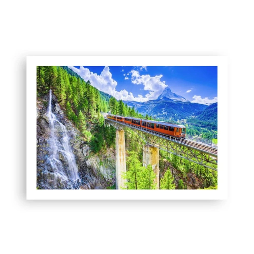 Poster - Ferrovia alpina - 70x50 cm