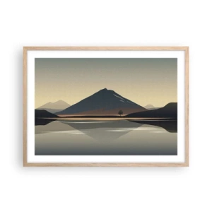 Poster in cornice rovere chiaro - Immagine speculare - 70x50 cm