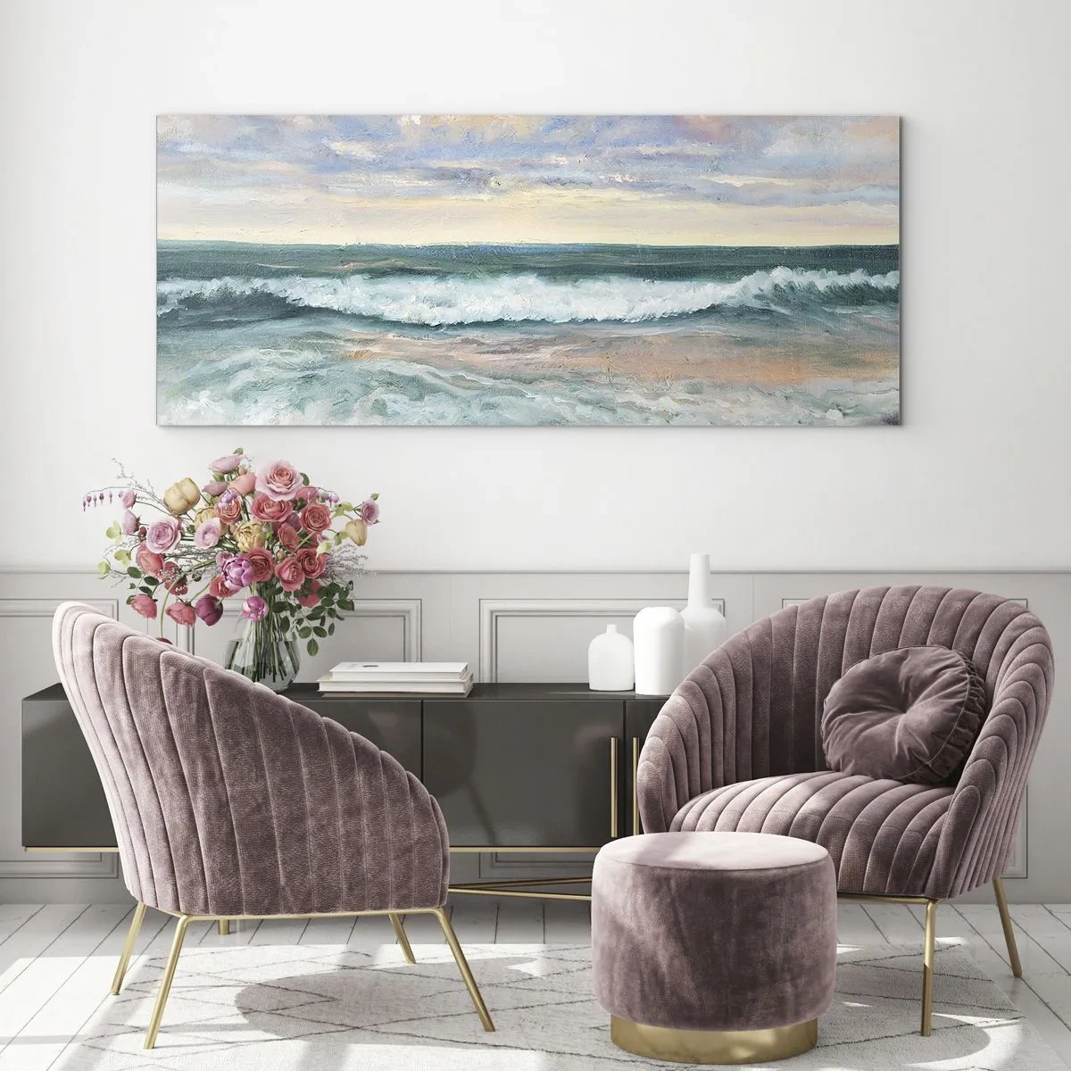 Quadro su vetro - Dove l'anima si calma - 100x40 cm