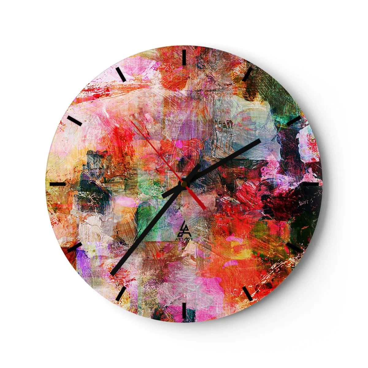 Orologio da parete - Orologio in Vetro - Viaggio attraverso le rose - 40x40 cm