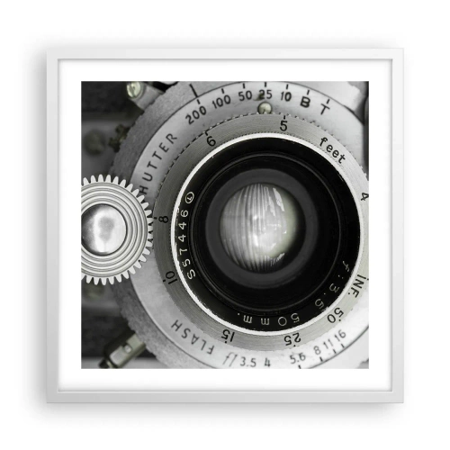 Poster in cornice bianca - Racconto su Hollywood - 50x50 cm