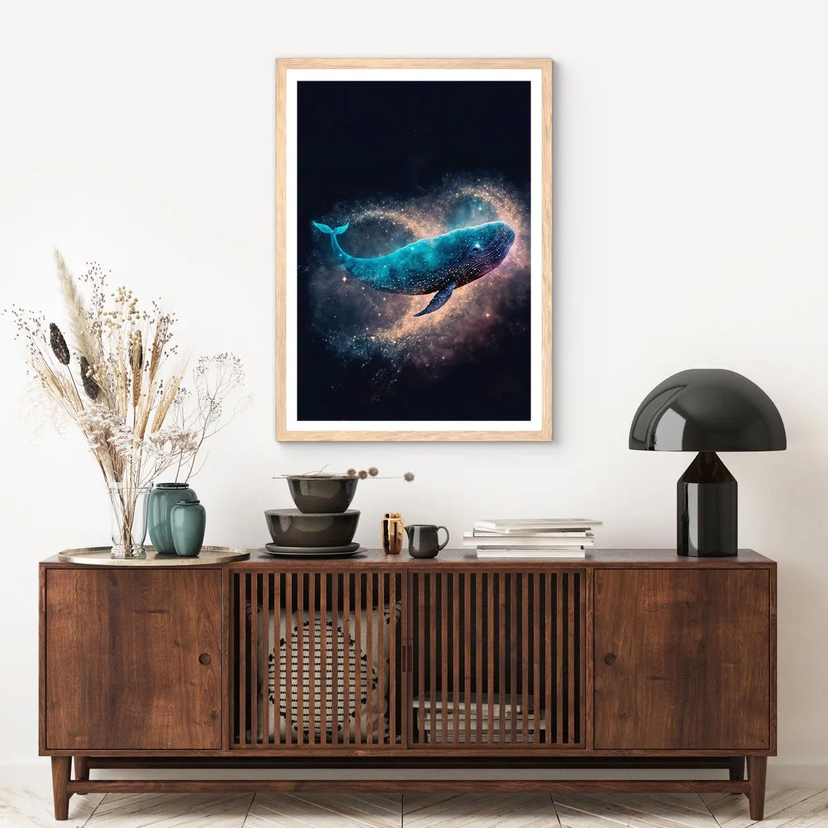 Poster in cornice rovere chiaro - Esiste un mondo... - 70x100 cm