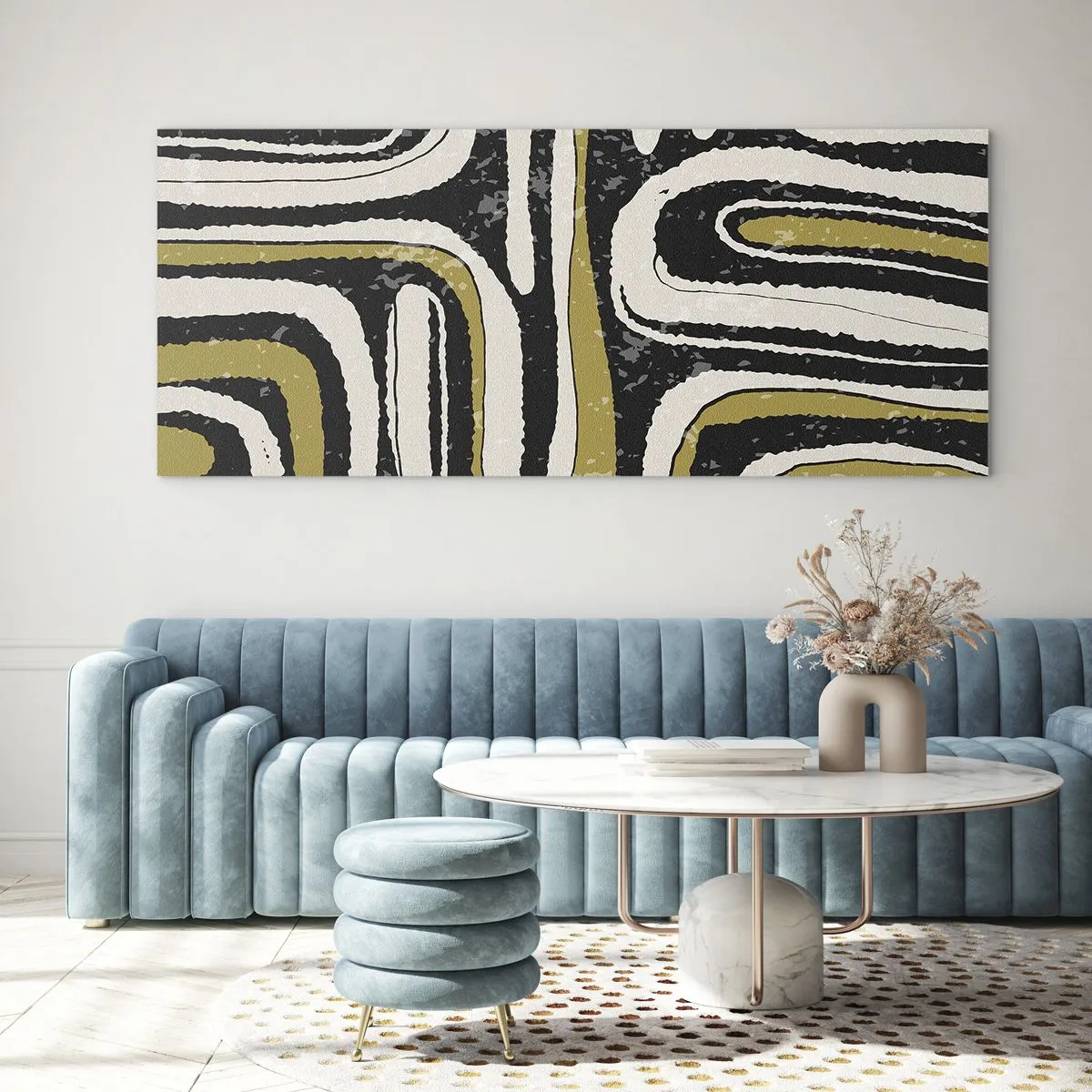 Quadro su vetro - Composizione: strade e vicoli - 100x40 cm