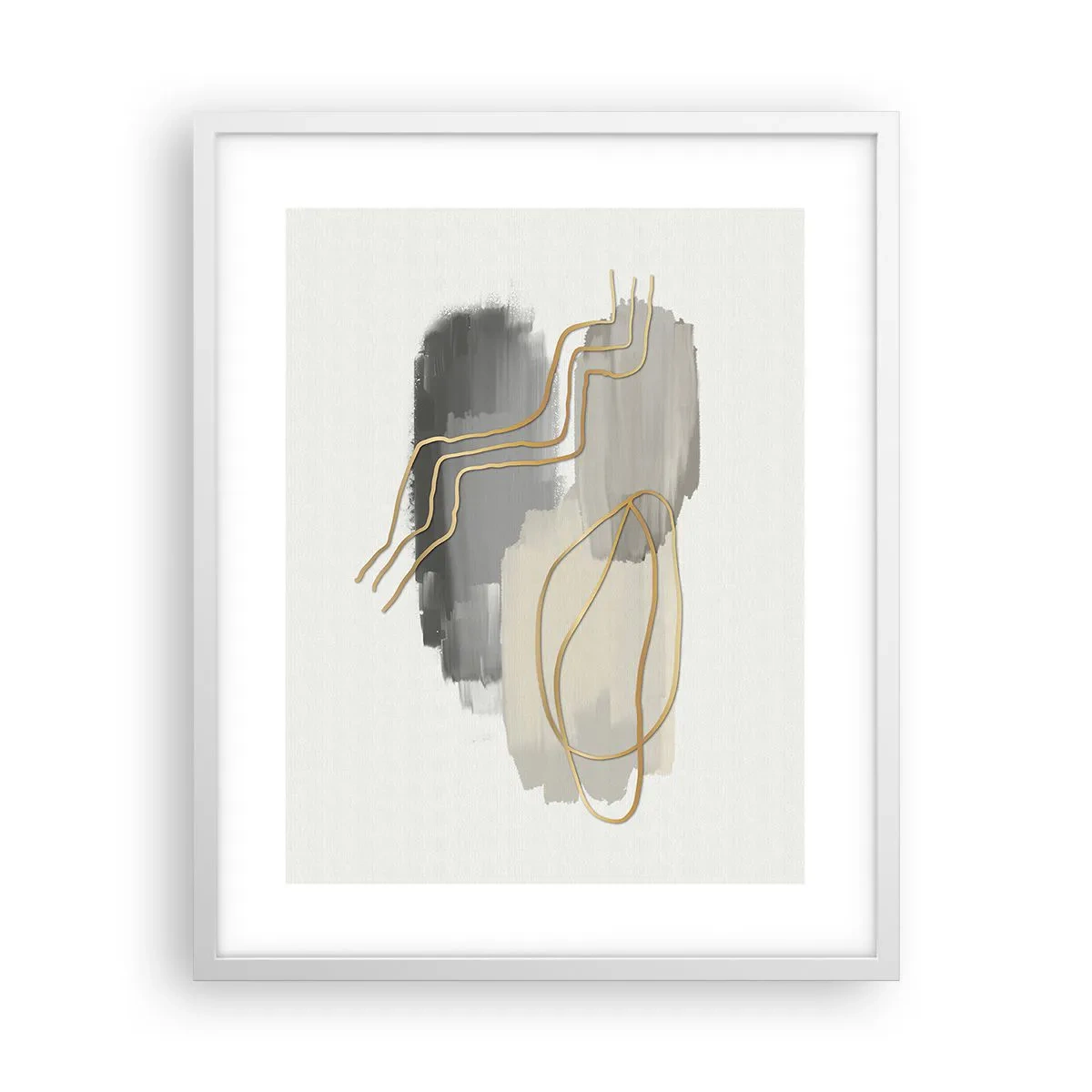 Poster in cornice bianca - Durata e movimento - 40x50 cm