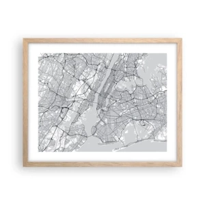 Poster in cornice rovere chiaro - Anatomia della metropoli - 50x40 cm