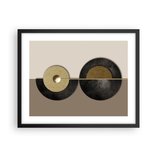 Poster in cornice nera - Variazioni attorno al cerchio - 50x40 cm