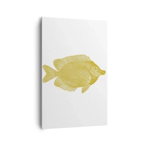 Quadro su tela - Stampe su Tela - Pesci rossi vintage su sfondo chiaro - 80x120cm - Pesce e basta - Decorazione murale moderna per soggiorno e camera da letto ARTTOR