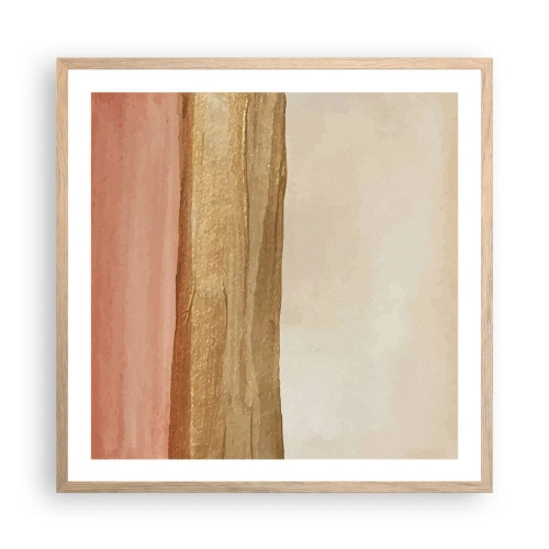 Poster in cornice rovere chiaro - Composizione verticale - 60x60 cm