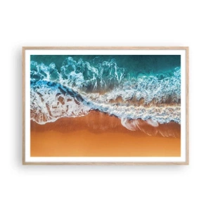 Poster in cornice rovere chiaro - Sempre in coppia - 100x70 cm