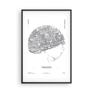 Poster in cornice nera - Anatomia di Toronto - 61x91 cm
