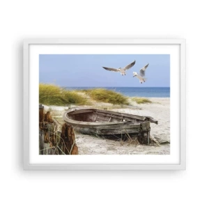 Poster in cornice bianca - Bagnate dal vento - 50x40 cm