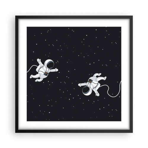 Poster in cornice nera - Danza cosmica - 50x50 cm