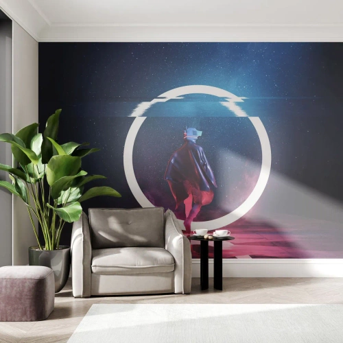 Fotomurali Autoadesivo Deluxe Sticker - Tra due mondi - Futuristico, Astronauta, Cosmo - 100x70 cm