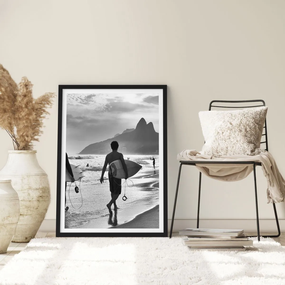Poster in cornice nera - Samba su un'unica onda - 40x50 cm