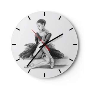 Orologio da parete - Orologio in Vetro - Incantata dalla danza - 40x40 cm