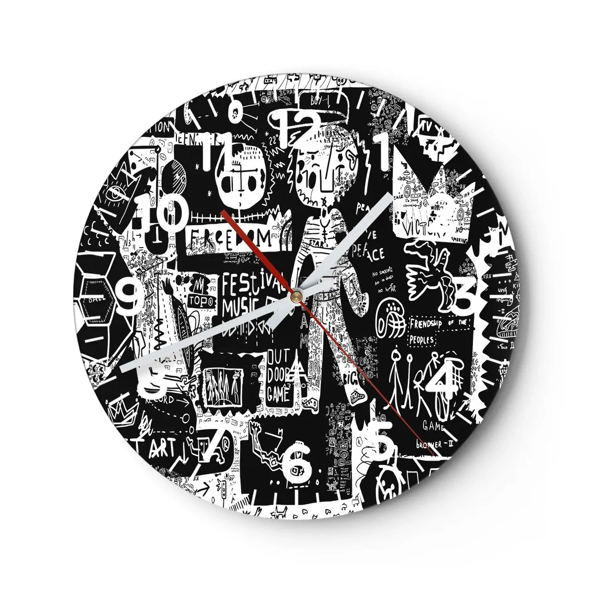 Orologio da parete - Orologio in Vetro - Gioventù spirituale di giustizia e gioia - 30x30 cm