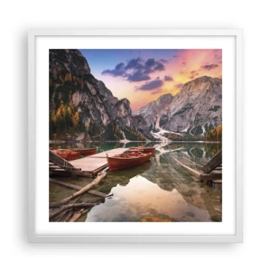 Poster in cornice bianca - La promessa del giorno - 50x50 cm