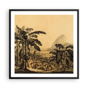 Poster in cornice nera - Nel clima coloniale - 60x60 cm