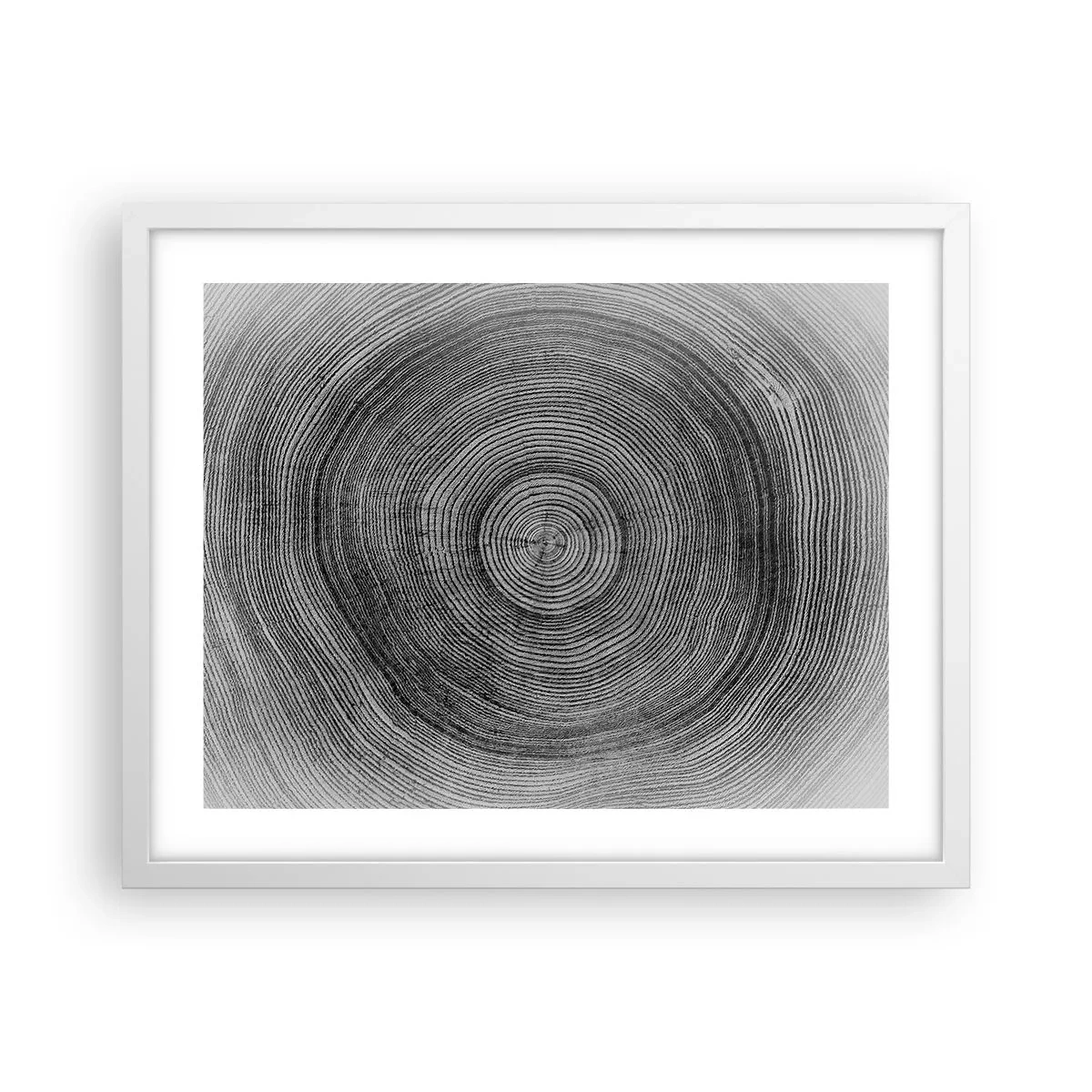 Poster in cornice bianca - I segni del tempo - 50x40 cm