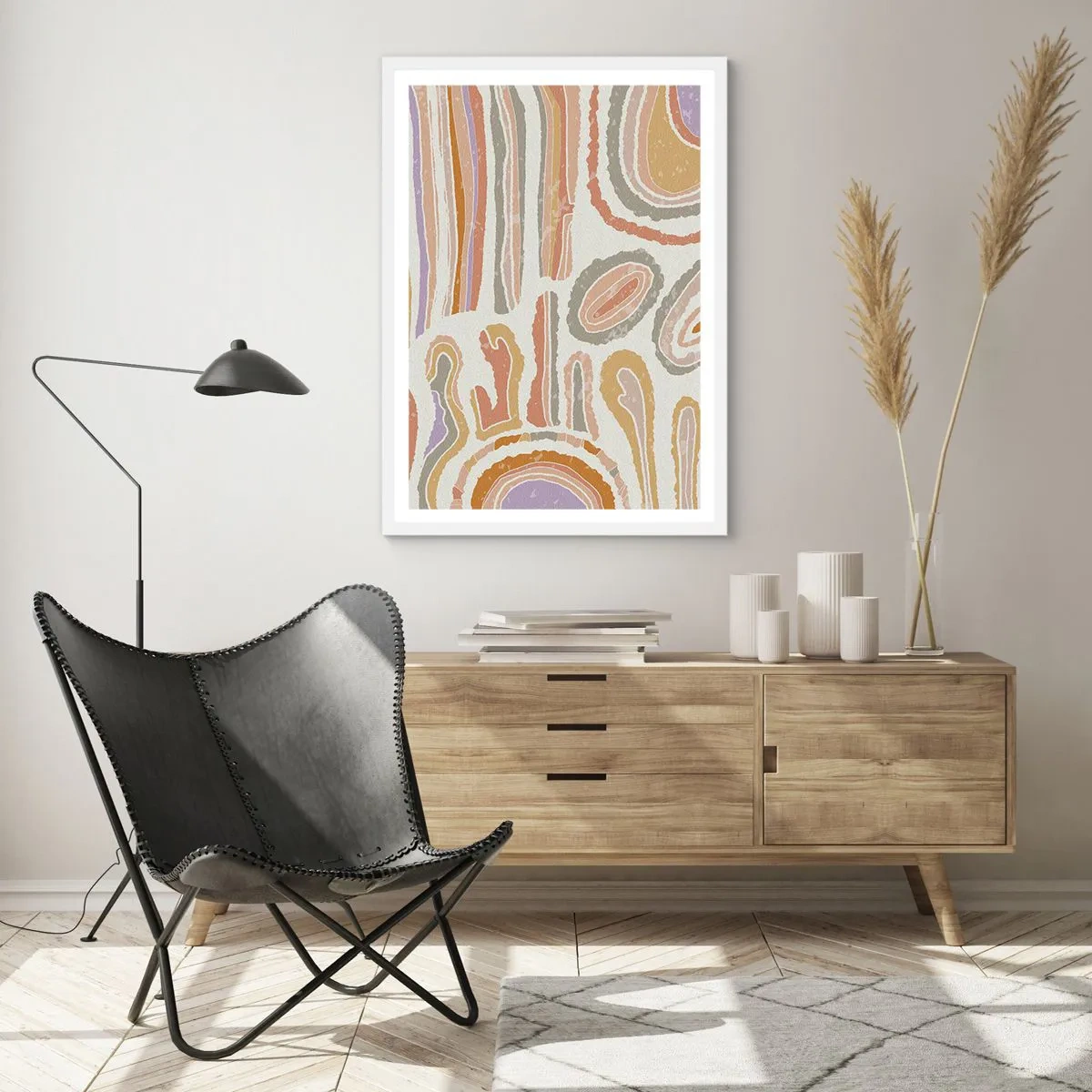 Poster in cornice bianca - Sezioni colorate - 40x50 cm