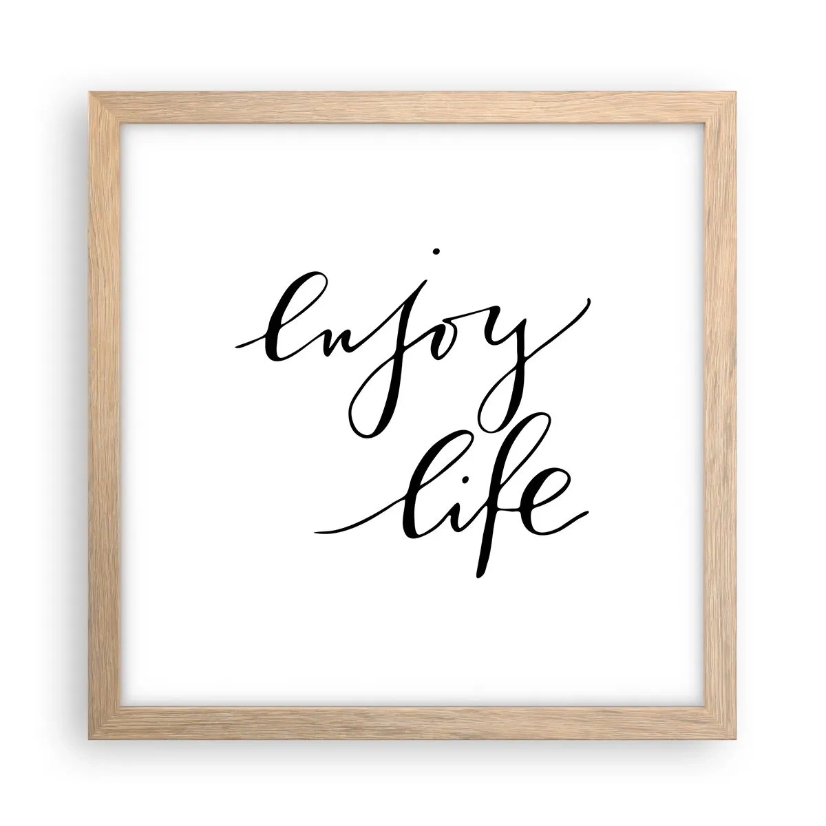 Poster in cornice rovere chiaro - Niente da aggiungere... - 30x30 cm