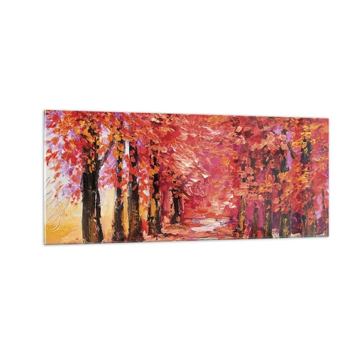 Quadro su vetro - Impressione d'autunno - 100x40 cm