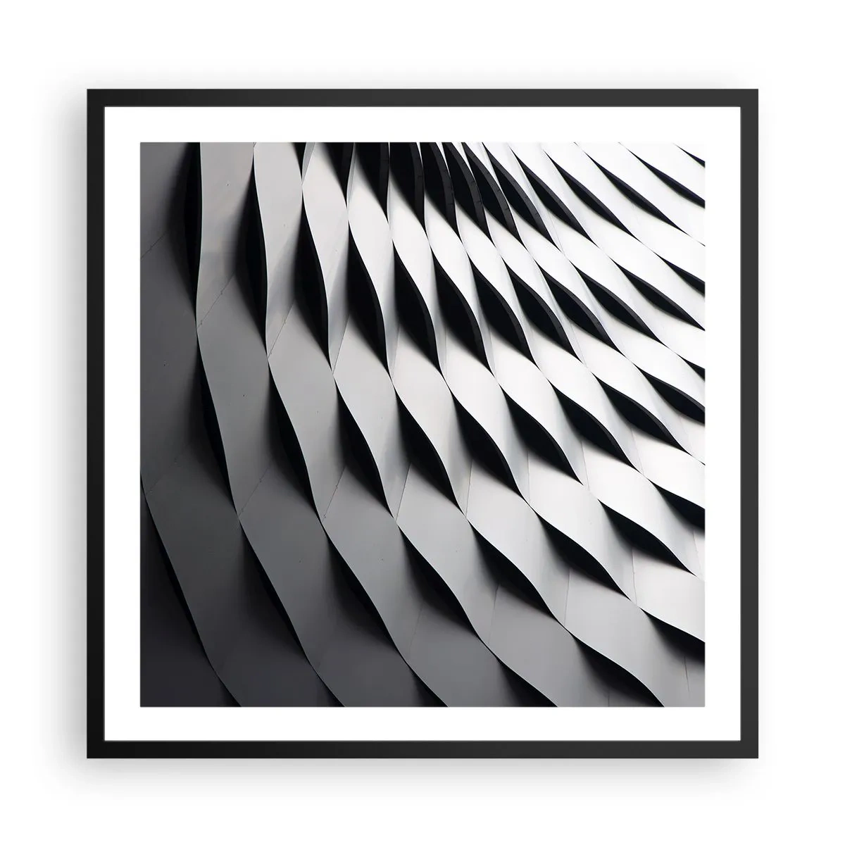 Poster in cornice nera - Sulla cresta dell'onda - 60x60 cm