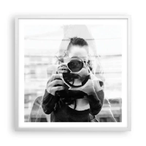 Poster in cornice bianca - Il creatore e il materiale - 60x60 cm