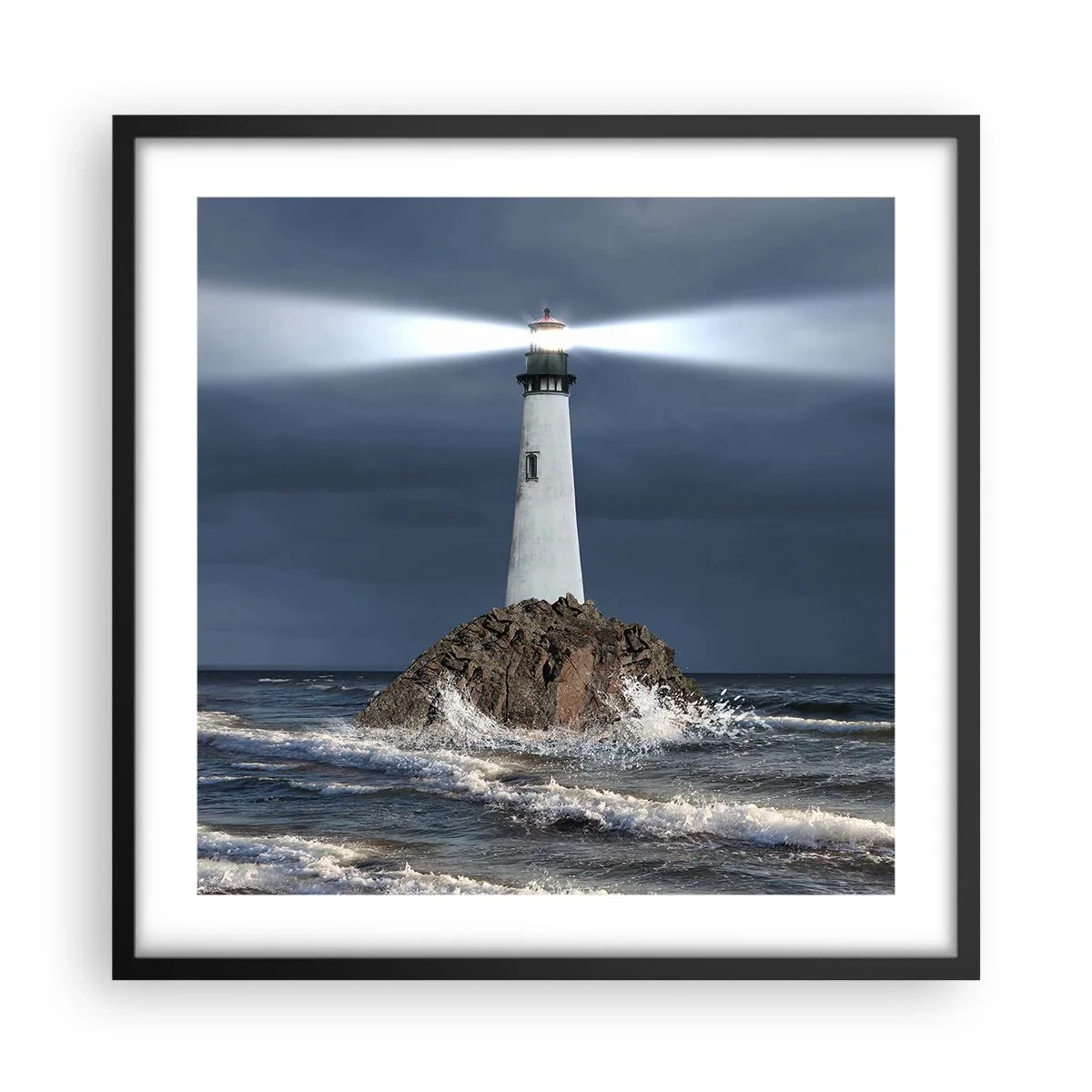 Poster in cornice nera - Qui...qui... qui! - 50x50 cm