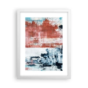 Poster in cornice bianca - Astratto in due metà - 30x40 cm