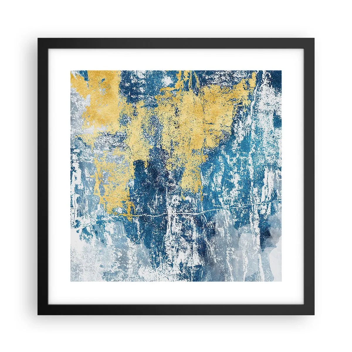 Poster in cornice nera - Astrazione piena di ottimismo - 40x40 cm