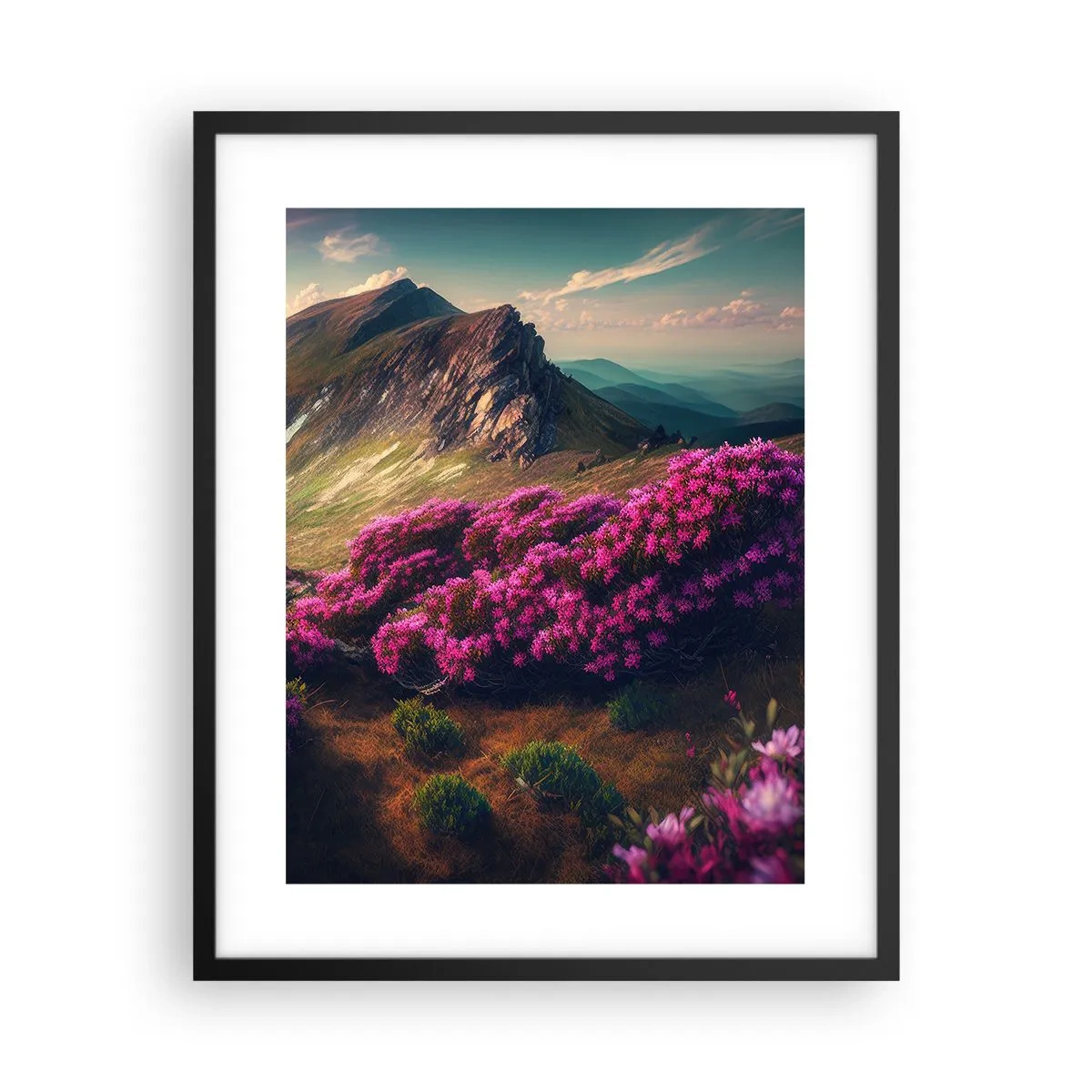 Poster in cornice nera - L'estate sui monti - 40x50 cm