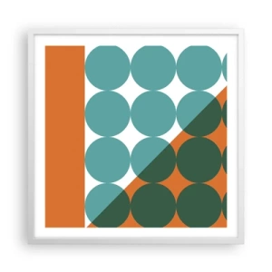 Poster in cornice bianca - In alto obliquo - 60x60 cm