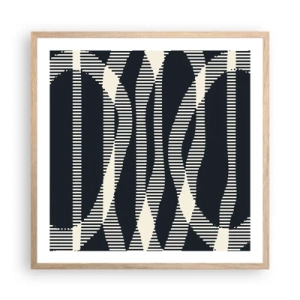 Poster in cornice rovere chiaro - Tentativo di rompere l'oscurità - 60x60 cm