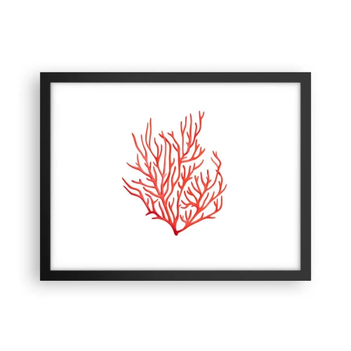 Poster in cornice nera - Filigrana di corallo - 40x30 cm