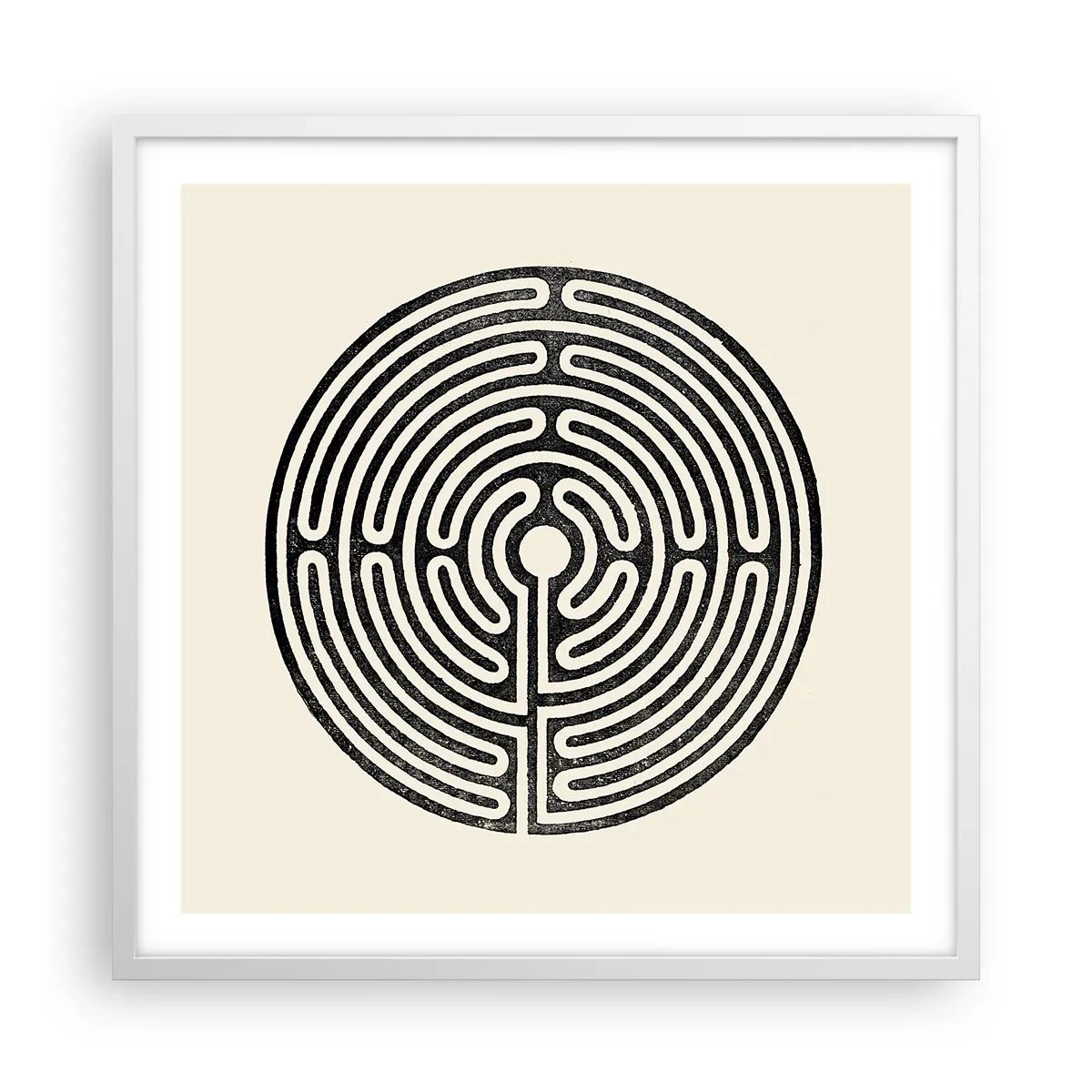 Poster in cornice bianca - Ordine misterioso - 60x60 cm