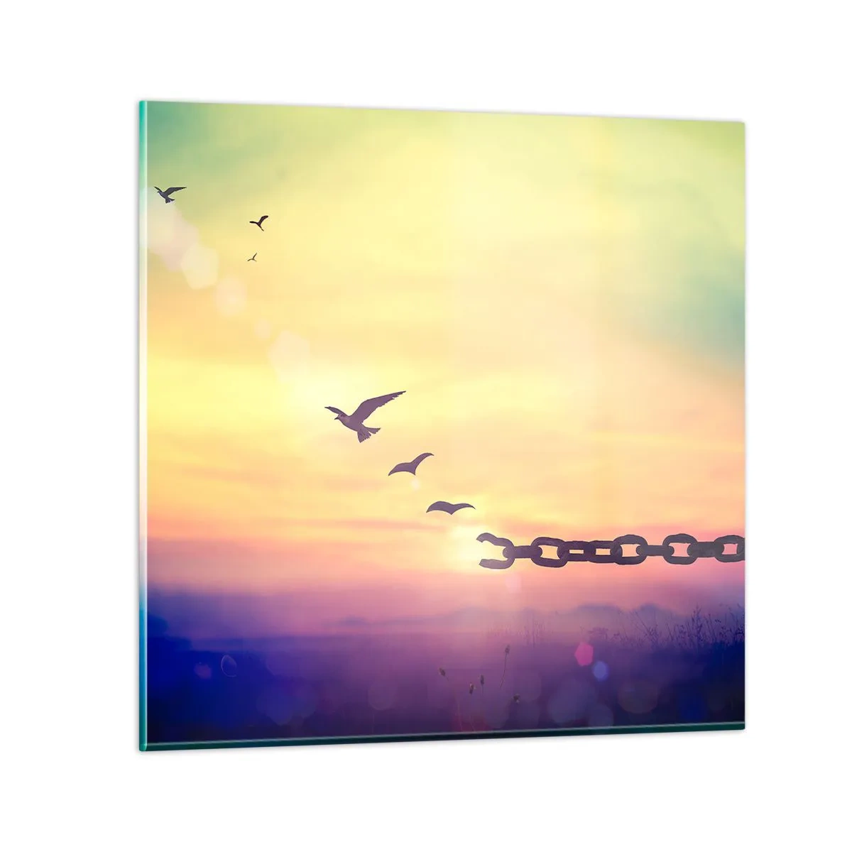 Quadro su vetro - La vittoria della libertà - 70x70 cm