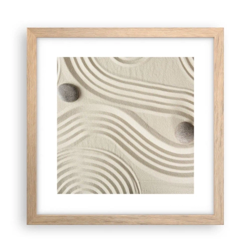 Poster in cornice rovere chiaro - Il tocco del calore - 30x30 cm