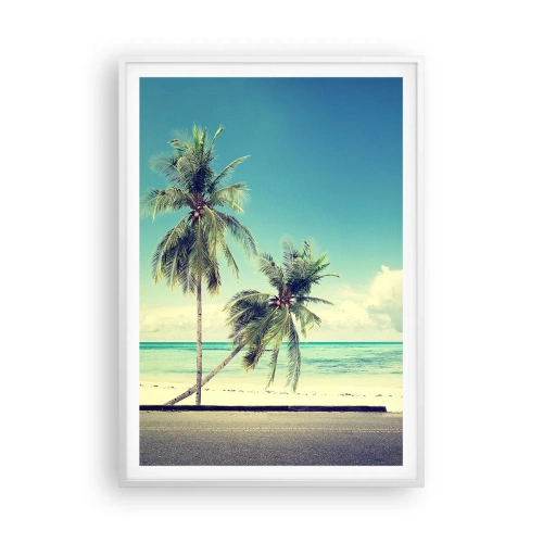 Poster in cornice bianca - Tempo di vacanze - 70x100 cm