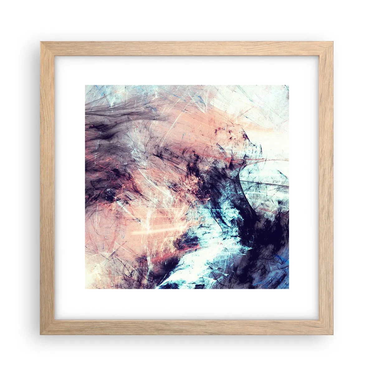 Poster in cornice rovere chiaro - Senti il vento - 30x30 cm