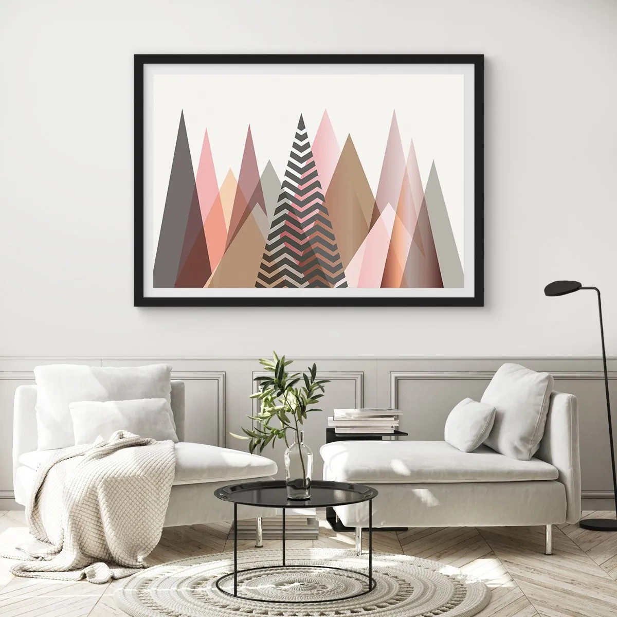 Poster in cornice nera - Vista piramidale - 40x30 cm