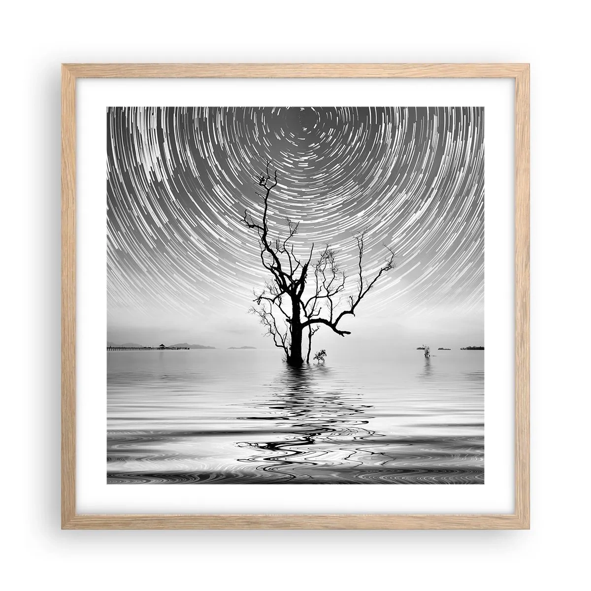 Poster in cornice rovere chiaro - Sinfonia della natura - 50x50 cm