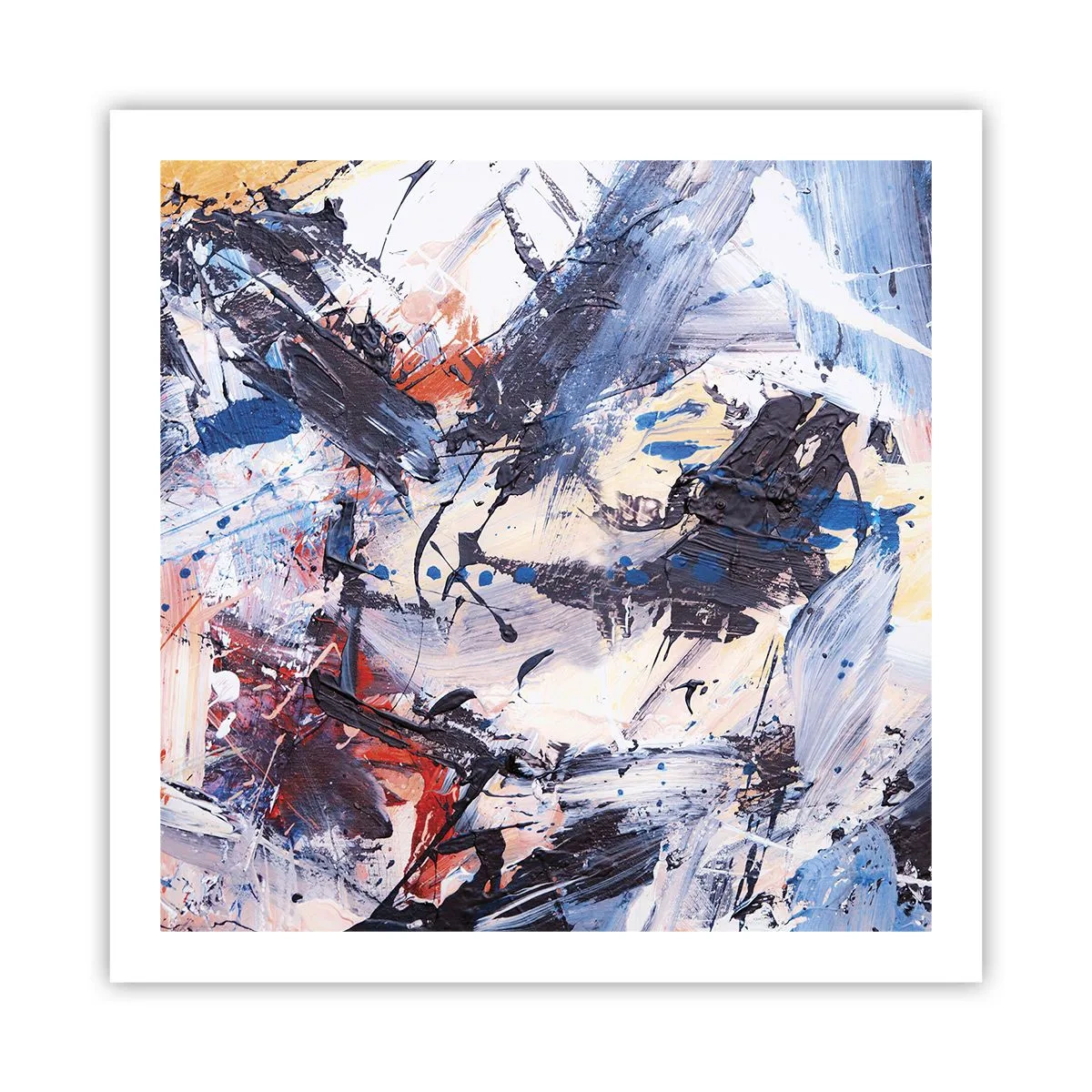 Poster - La danza folle dell'astrazione - 60x60 cm