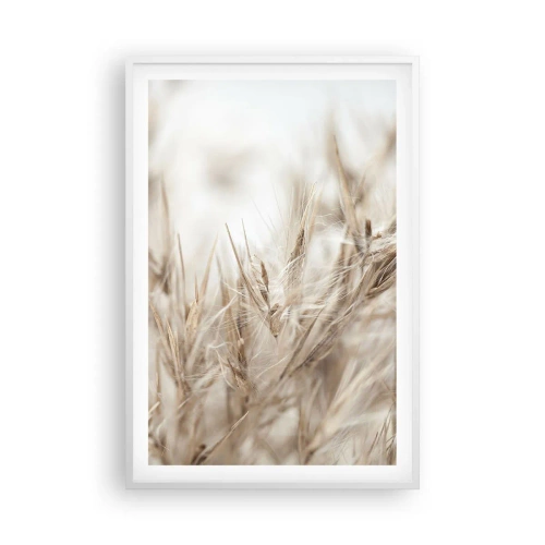 Poster in cornice bianca - Prato e vento - 61x91 cm