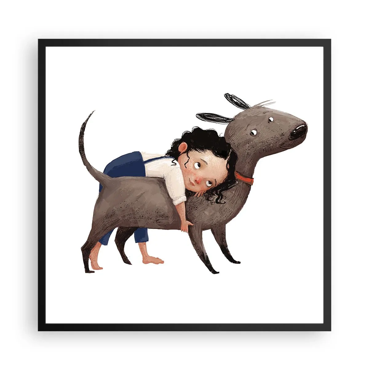 Poster in cornice nera - I migliori amici - 60x60 cm